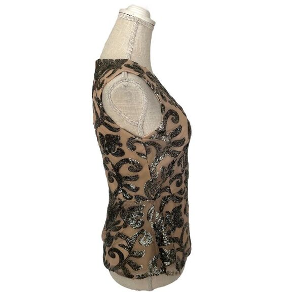 Anthropologie Greylin Embellished Sequin Peplum Top - Picture 5 of 16